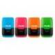 SACAPUNTAS MILAN COMPACT PLASTICO 2 USOS CON GOMA + 2 RECAMBIOS DE GOMA