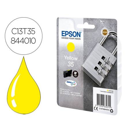 CARTUCHO EPSON SINGLEPACK 35 COLOR AMARILLO C13T35844010
