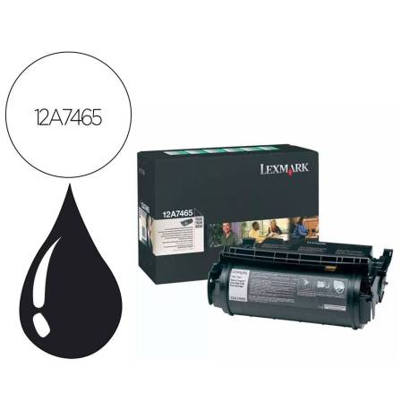 TONER LEXMARK LASER 12A7465 NEGRO