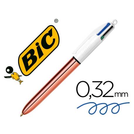 BOLIGRAFO MARCA BIC 0,4 MM CUATRO COLORES