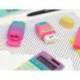 SACAPUNTAS MARCA MILAN COMPACT SUNSET PLASTICO 2 USOS CON GOMA DE BORRAR COLORES SURTIDOS " NO SE PEUDEN ELEGIR"
