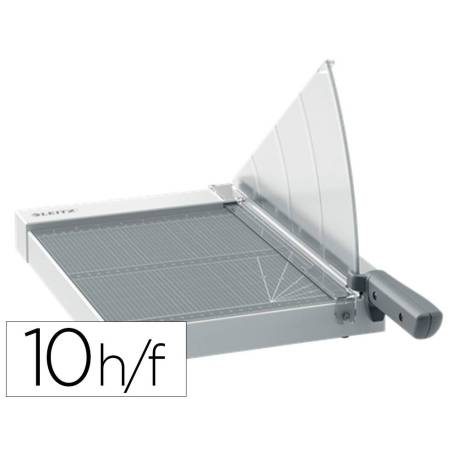 GUILLOTINA DE PALANCA LEITZ PRECISION HOME OFFICE DIN A4 BASE PLASTICO LONGITUD CORTE 381 MM CAPACIDAD DE CORTE 10