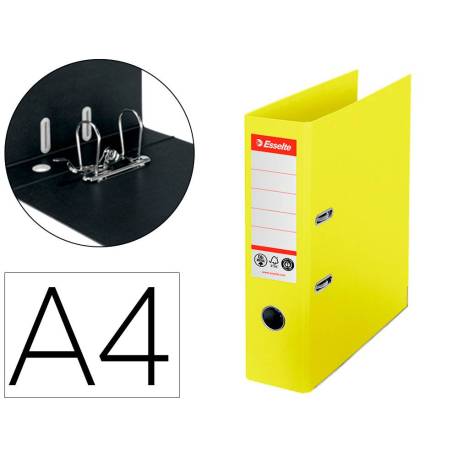 ARCHIVADOR DE PALANCA ESSELTE N 1 CO2 NEUTRAL DIN A4 CARTON FORRADO LOMO 75 MM AMARILLO