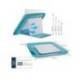 SOPORTE PARA PORTATIL MARCA LEITZ ERGO COSY AJUSTABLE 4 ALTURAS COLOR AZUL 310X50X247 MM