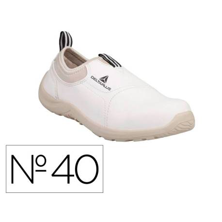ZAPATOS DE SEGURIDAD DELTAPLUS MICROFIBRA PU SUELA PU MONO-DENSIDAD BLANCO TALLA 40