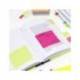 BLOC DE NOTAS ADHESIVAS QUITA Y PON MILAN 76X76 MM REMOVIBLE PLASTICO TRANSLUCIDO COLOR AMARILLO FLUOR 50