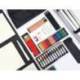 SET DE PINTURAS MARCA DALER ROWNEY 115 PIEZAS CON CABALLETE DE ALUMINIO PLEGABLE 457X73X584 MM