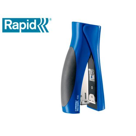 GRAPADORA RAPID VERTICAL ULTIMATE F20 PLASTICO CAPACIDAD DE GRAPADO 20 HOJAS USA GRAPAS 24/6 Y 26/6 COLOR AZUL