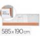 PLANIFICADOR SEMANAL MARCA NOBO MAGNETICO + TABLERO CORCHO HORIZONTAL CON MARCO DE ALUMINIO 585X190 MM