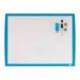 PIZARRA BLANCA NOBO MAGNETICA MARCO COLOR AZUL 430X585 MM