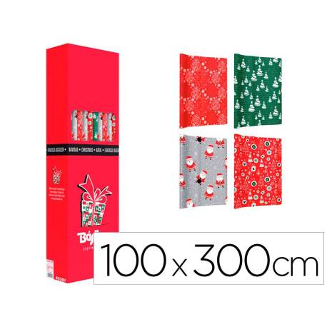 PAPEL DE REGALO MARCA BASIKA NAVIDAD ROLLO ANCHO 1 MT LONGITUD 3 M MODELOS SURTIDOS GRAMAJE 50 GR