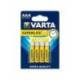 PILA MARCA VARTA SALINA SUPERLIFE AAA TIPO R-03 BLISTER DE 4 UNIDADES