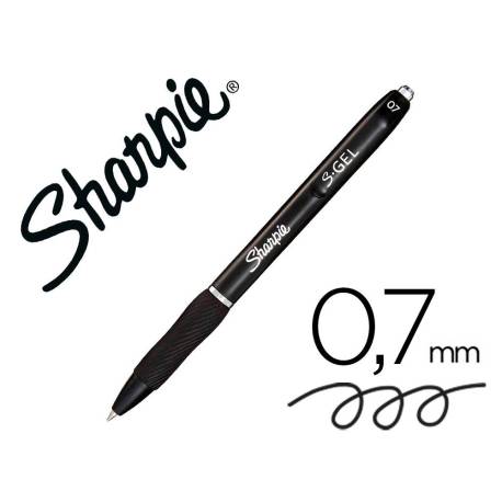 BOLIGRAFO SHARPIE RETRACTIL TINTA GEL PUNTA 0,7 MM NEGRO