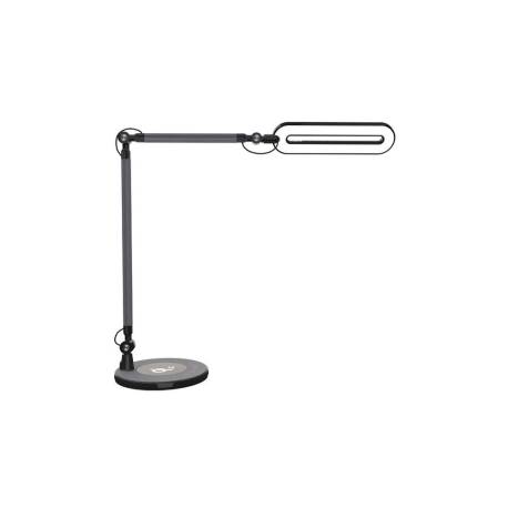LAMPARA DE ESCRITORIO MARCA MAUL LED 3 NIVELES INTENSIDAD LUZ CABEZAL Y BRAZO INCLINABLE CON CARGA INDUCTIVA QI COLOR