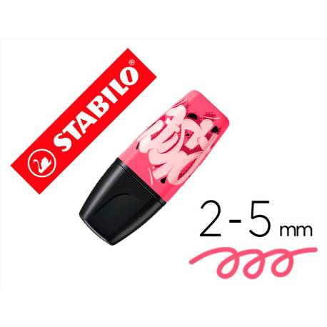 ROTULADOR STABILO BOSS MINI FLUORESCENTE BY SNOOZE ONE COLOR ROSA