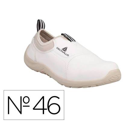 ZAPATOS DE SEGURIDAD DELTAPLUS MICROFIBRA PU SUELA PU MONO-DENSIDAD BLANCO TALLA 46