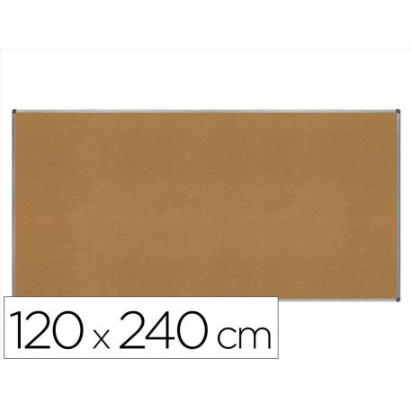 PIZARRA CORCHO MARCA ROCADA MARCO ALUMINIO CON CANTONERAS 120X240 CM