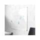 PIZARRA BLANCA MARCA ROCADA LACADA MAGNETICA MARCO ALUMINIO CON CANTONERAS 45X60 CM