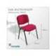 SILLA MARCA ROCADA CONFIDENTE ESTRUCTURA METALICA ASIENTO TELA IGNIFUGA BURDEOS 570X410X810 MM