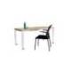 SILLA ROCADA CONFIDENTE BRAZOS FIJOS ESTRUCTURA METALICA ASIENTO TELA IGNIFUGA COLOR NEGRO RESPALDO MALLA