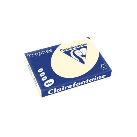 PAPEL COLOR MARCA TROPHEE A3 80GR CREMA PASTEL PAQUETE DE 500 HOJAS