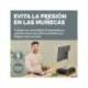 ALFOMBRILLA PARA RATON MARCA FELLOWES CON REPOSAMUÑECAS BREYTA NEGRO 250X210X25 MM