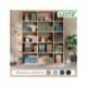 CAJA DE ALMACENAJE MARCA LEITZ CARTON MEDIANA BAJA CON ASA DE PIEL COLOR AZUL PACK DE 2 UNIDADES