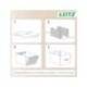 CAJA DE ALMACENAJE MARCA LEITZ CARTON MEDIANA BAJA CON ASA DE PIEL COLOR AZUL PACK DE 2 UNIDADES