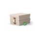 CAJA DE ALMACENAJE LEITZ CARTON MEDIANA BAJA CON ASA DE PIEL COLOR BEIGE PACK DE 2 UNIDADES