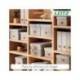 CAJA DE ALMACENAJE LEITZ CARTON MEDIANA BAJA CON ASA DE PIEL COLOR BEIGE PACK DE 2 UNIDADES