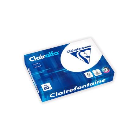 PAPEL FOTOCOPIADORA MARCA CLAIREFONTAINE CLAIRALFA DIN A4 80 GR PAQUETE DE 500 HOJAS
