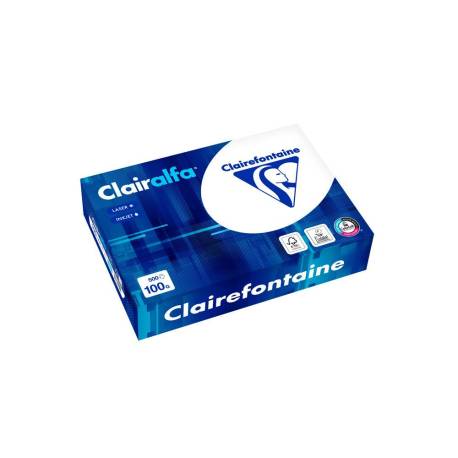 PAPEL FOTOCOPIADORA MARCA CLAIREFONTAINE CLAIRALFA DIN A4 100 G PAQUETE DE 500 HOJAS