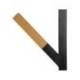 PERCHERO METALICO MAUL RIMA PIE 6 COLGADORES DE MADERA COLOR NEGRO 1840X480X230 MM