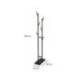 PERCHERO METALICO MAUL RIMA PIE 6 COLGADORES DE MADERA COLOR NEGRO 1840X480X230 MM