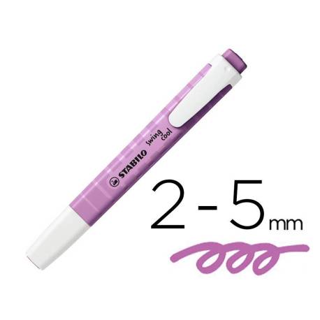 ROTULADOR MARCA STABILO FLUORESCENTE FINO SWING COOL NATURE EDICION WILDFLOWER LILA GRISACEO