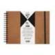ALBUM ESPIRAL PARA PERSONALIZAR MARCA CLAIREFONTAINE TAPA DURA KRAFT 27X20 CM 40 HOJAS 200 GR