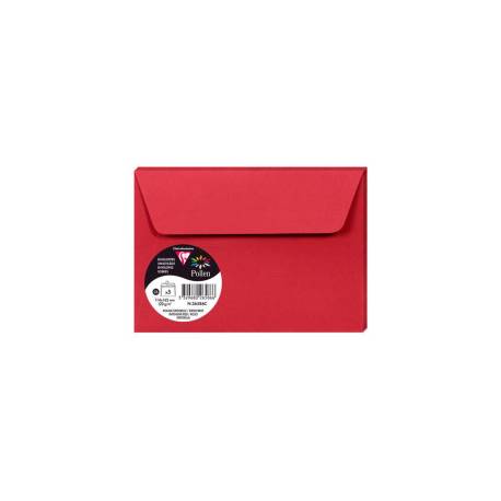 SOBRE MARCA CLAIREFONTAINE POLLEN 114X162 CM 120G ROJO GROSELLA PACK DE 5 UNIDADES