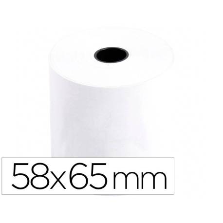 Rollo sumadora q-connect electro 58 mm ancho x 65 mm diametro sin bisfenol a.