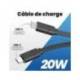 CABLE TNB USB-C A USB-C LONGITUD 0,5 M COLOR NEGRO