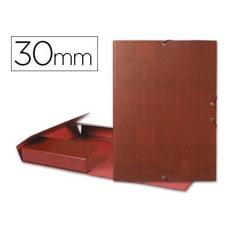 Carpeta proyectos Liderpapel tamaño folio lomo 30mm carton forrado cuero