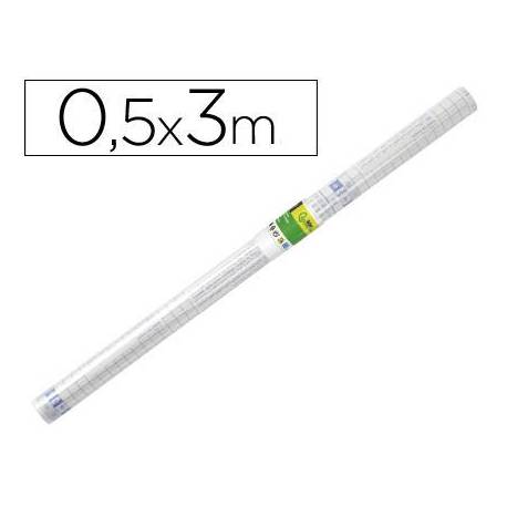 Rollo plastico forralibros Liderpapel longitud de 0,50 m x 3 m