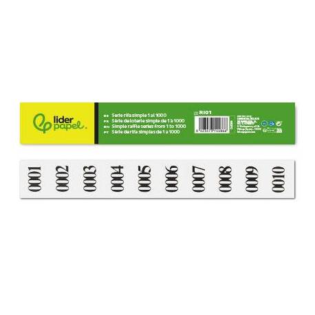 Tira de rifa LIDERPAPEL