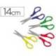 Tijera escolar Liderpapel Acero inoxidable punta redondeada 14cm