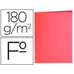 Subcarpeta de cartulina Liderpapel Tamaño folio color Rojo pastel 180g/m2