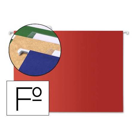 Carpeta colgante Liderpapel Folio Kraft rojo