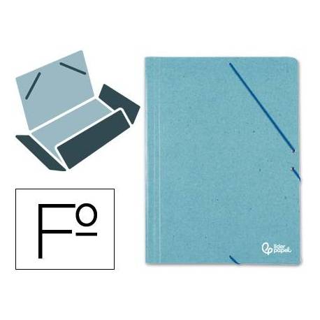 Carpetas de gomas en carton prespan Liderpapel Folio verde 880 g/m2