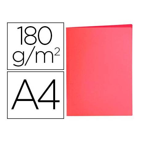 Subcarpeta de cartulina Liderpapel Din A4 color Rojo pastel 180g/m2