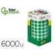 GOMETS MARCA LIDERPAPEL AUTOADHESIVO S CIRCULOS 10,5 MM VERDE ROLLO DE 6000 UNIDADES EN CAJA DE CARTON