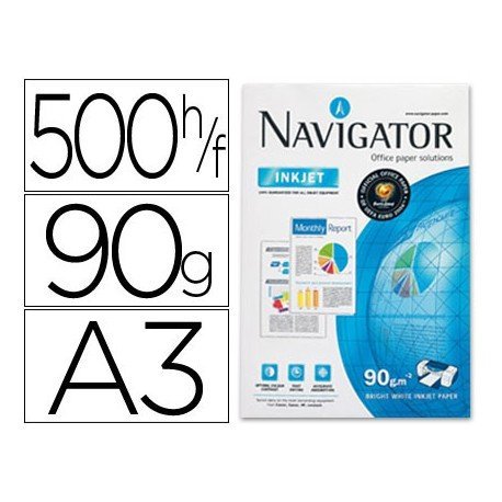 Papel multifuncion A3 Navigator 90 g/m2