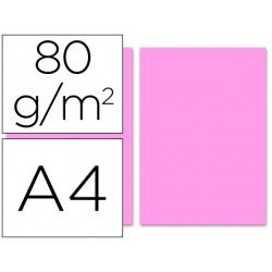 Papel color Liderpapel rosa A4 80 g/m2 100 hojas